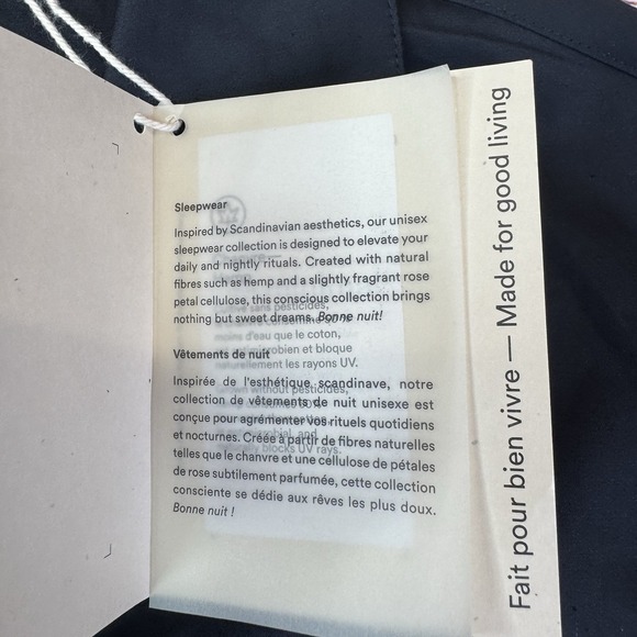 Frank And Oak The Pyjama Shirt Black XS/S Hemp Cotton Blend NWT‎ Sleepwear - Picture 8 of 10